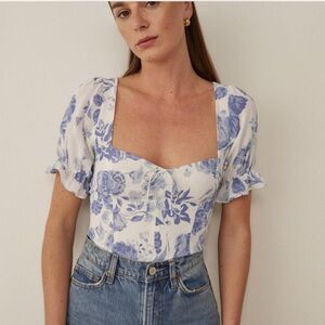 Reformation floral blouse